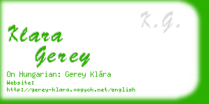klara gerey business card